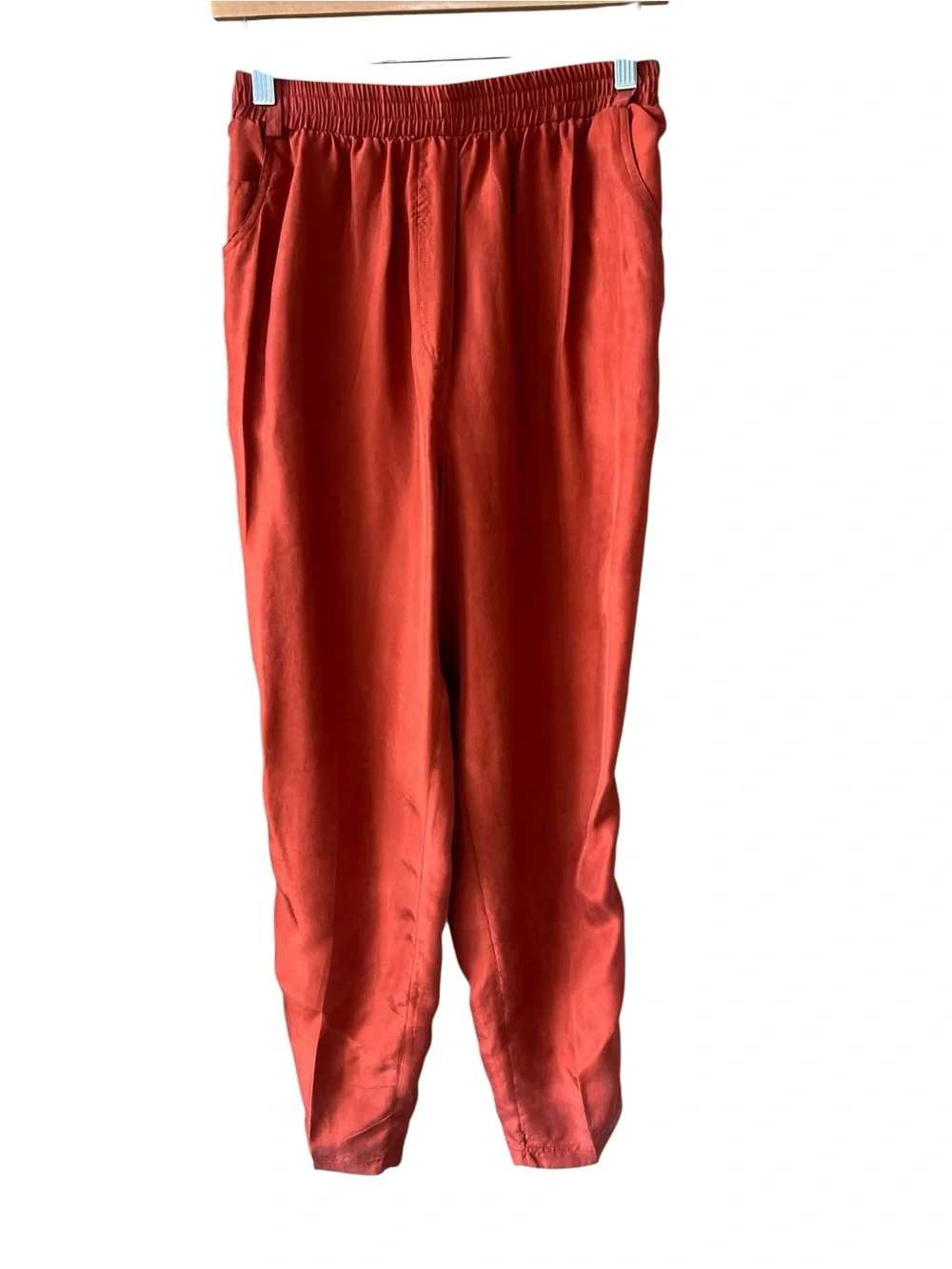 Vintage Like New SK Wear Rust Silk Sz M Pull-on Pants